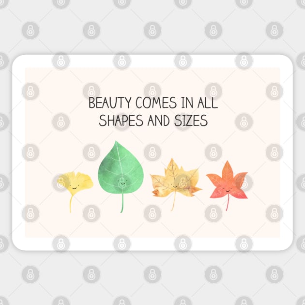 beauty comes in all shapes and sizes Sticker by milkyprint